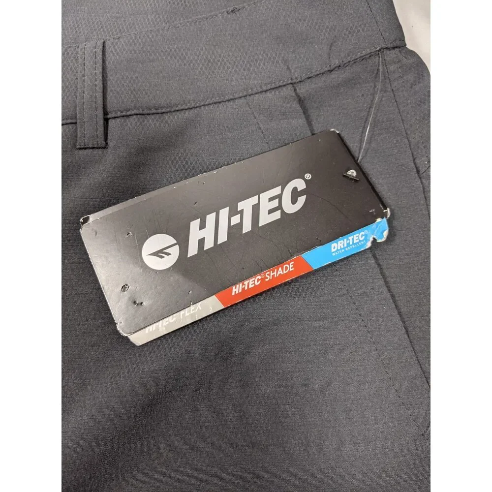 Hi-Tec Black Hiking Shorts Dri-Tec Flex Utility Rip Stop Gorpcore Preppy Sz 36